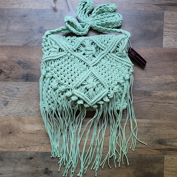No Boundaries Handbags - NWT No Boundaries Mint Boho Bag with Fringe